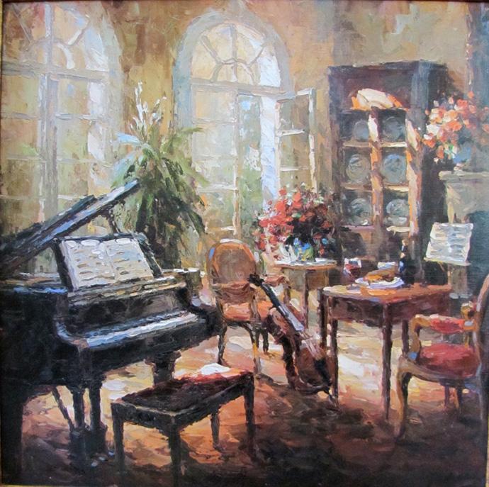 musical instruments painting - Unknown Artist musical instruments art painting
